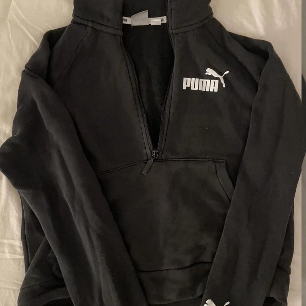 Black Puma quarter zip sweatshirt size xs